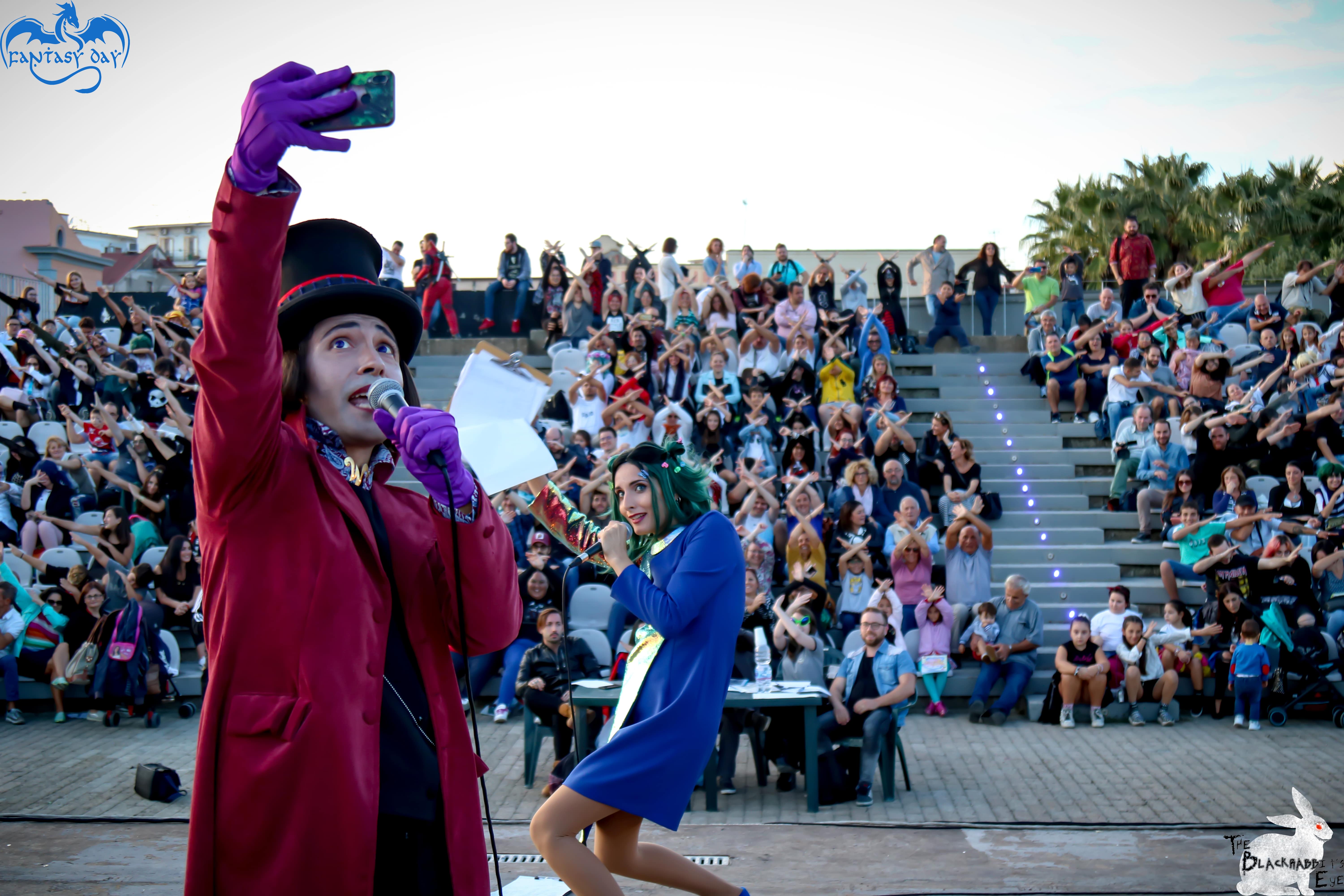 Alfredo Florio e Miriel Montague - i Fantastici Presentatori del COSPLAY CONTEST 2019